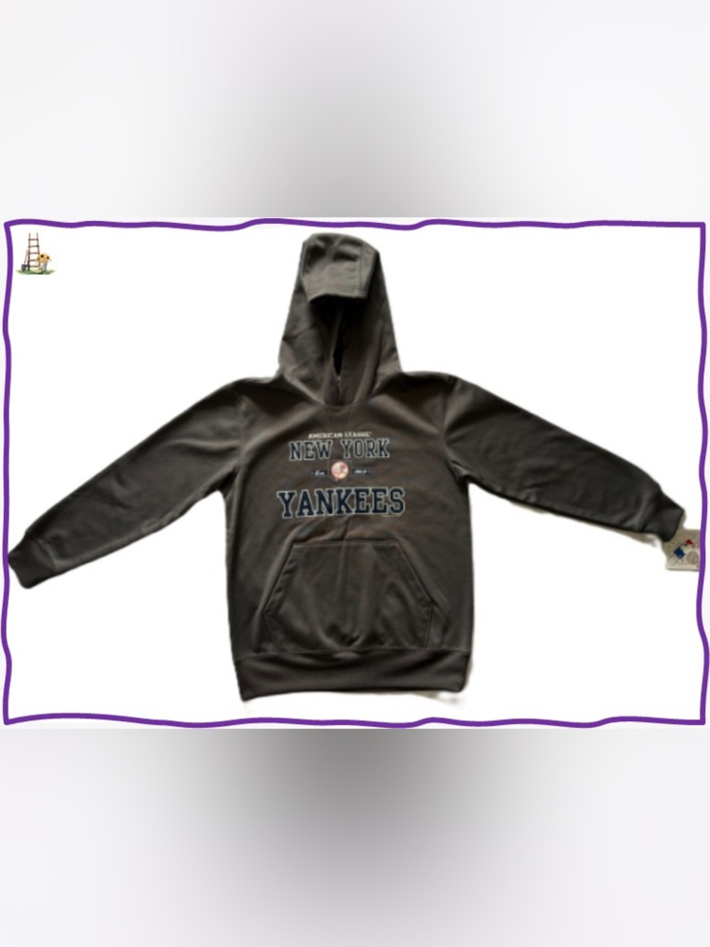 NWT-Genuine Merchandise New York Yankees MLB Boys Hoodie Gray Size 8/10